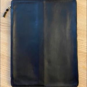 Comme Des Garcons Black Leather Clutch Folio